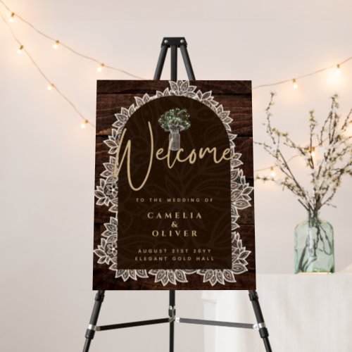 Rustic Backyard Woodland Wedding WELCOME SIGN