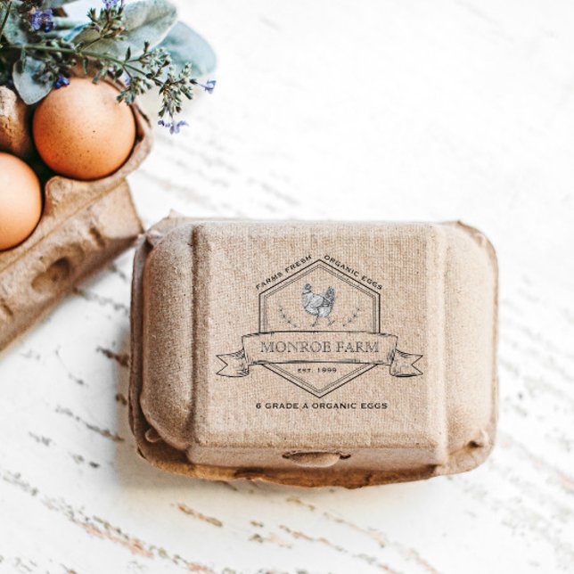 Rustic Badge Family Farm Egg Carton Stamp (Creator Uploaded)