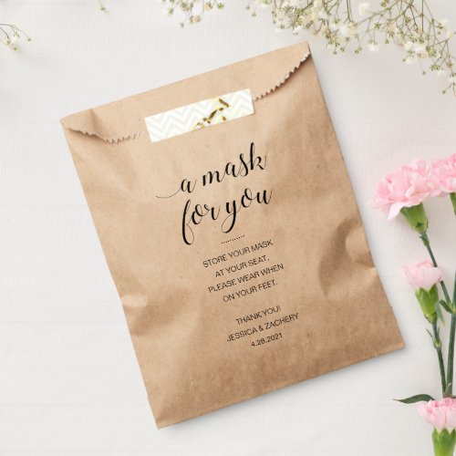 Rustic Bag For Wedding Guest Face Mask Storage