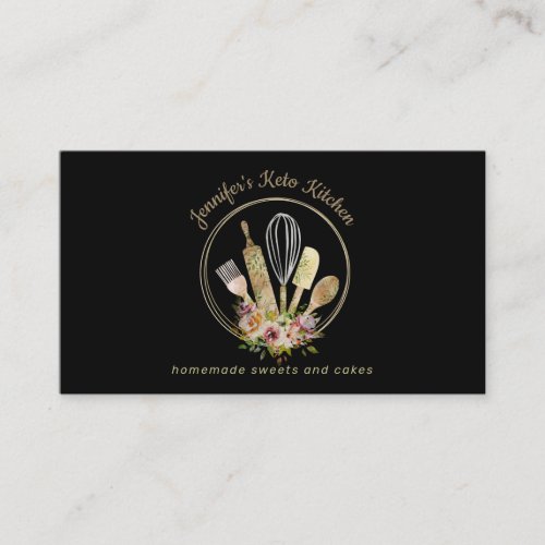 Rustic Bakery Healthy Pastry Home made chef Business Card
