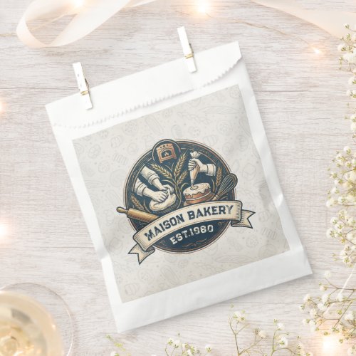 Rustic Bakery Store Pastry Dessert Sweet Cake Shop Favor Bag