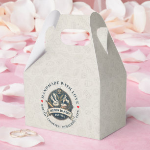 Rustic Bakery Store Pastry Dessert Sweet Cake Shop Favor Boxes