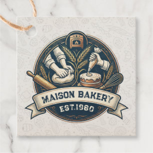 Rustic Bakery Store Pastry Dessert Sweet Cake Shop Favor Tags