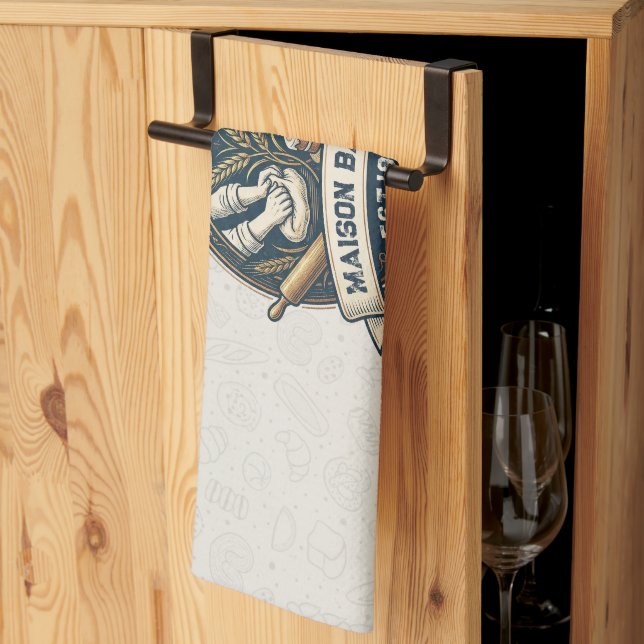 Rustic Bakery Store Pastry Dessert Sweet Cake Shop Kitchen Towel (Thirds Fold)