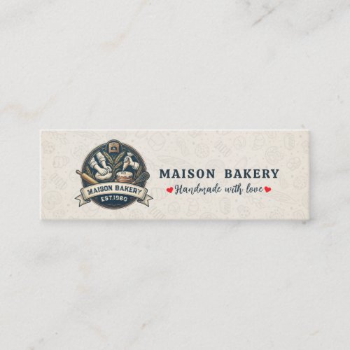 Rustic Bakery Store Pastry Dessert Sweet Cake Shop Mini Business Card