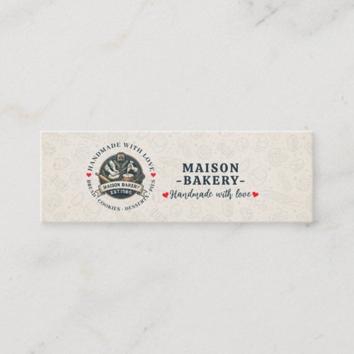Rustic Bakery Store Pastry Dessert Sweet Cake Shop Mini Business Card