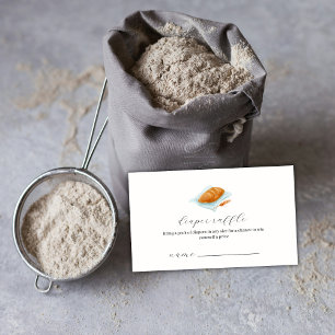 Rustic Baking Bun Diaper Raffle Baby Shower  Enclosure Card