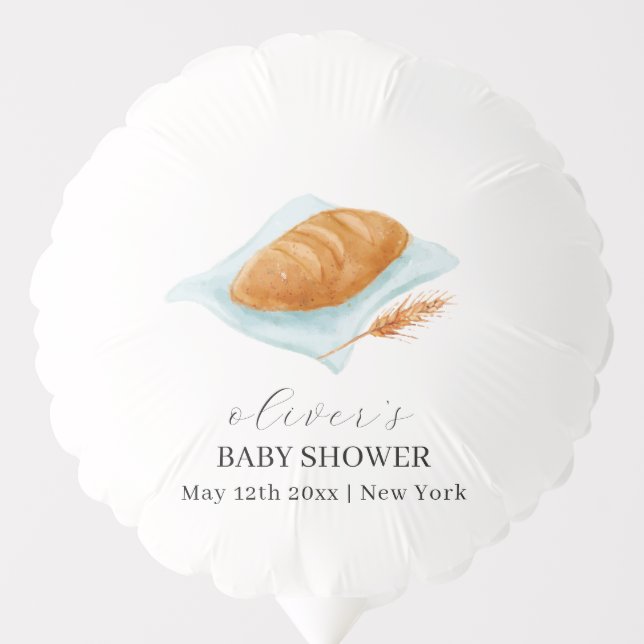 Rustic Baking Bun In The Oven Baby Shower  Balloon (Front)