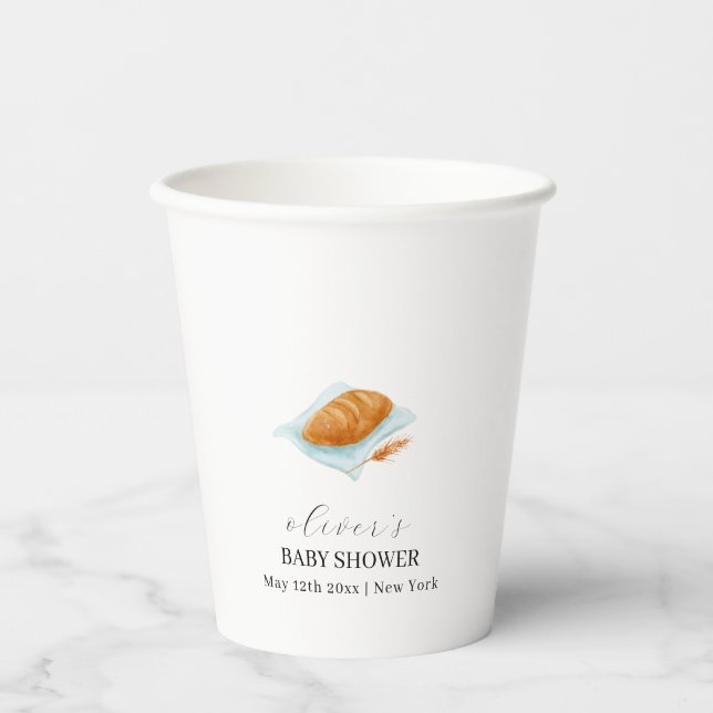 Rustic Baking Bun In The Oven Baby Shower  Paper Cups (Front)