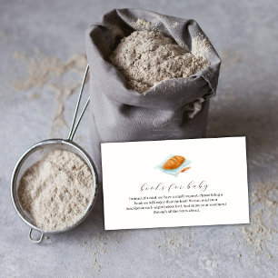 Rustic Baking Bun In The Oven Books Baby Shower  Enclosure Card