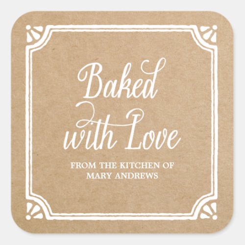 Rustic Baking  Holiday Baked Goods Stickers