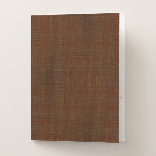Rustic Bamboo Wood Grain Texture Look Pocket Folder