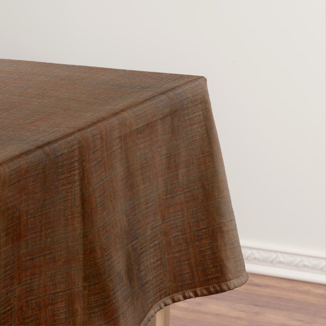 Rustic Bamboo Wood Grain Texture Look Tablecloth (In Situ)