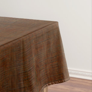 Rustic Bamboo Wood Grain Texture Look Tablecloth