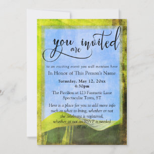Rustic Banana Leaf Boho General Party & Event Invitation