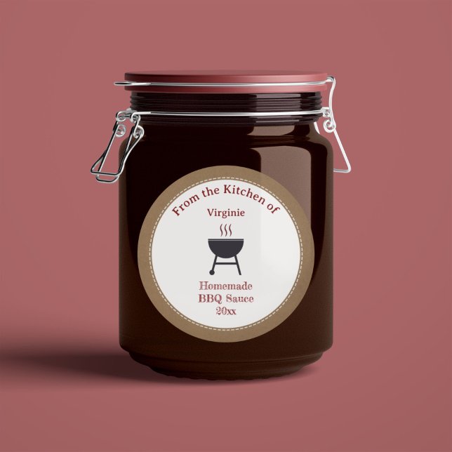 Rustic Barbecue Sauce BBQ Label Sticker (Rustic Barbecue Sauce BBQ Label Sticker)