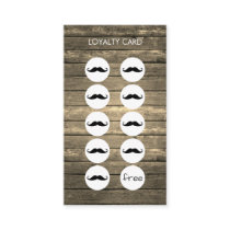 Rustic Barber Shop Loyalty Punch Card