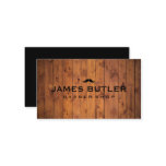 Rustic Barber Shop Wood Business Card Rustic Barber Shop Wood Business Card