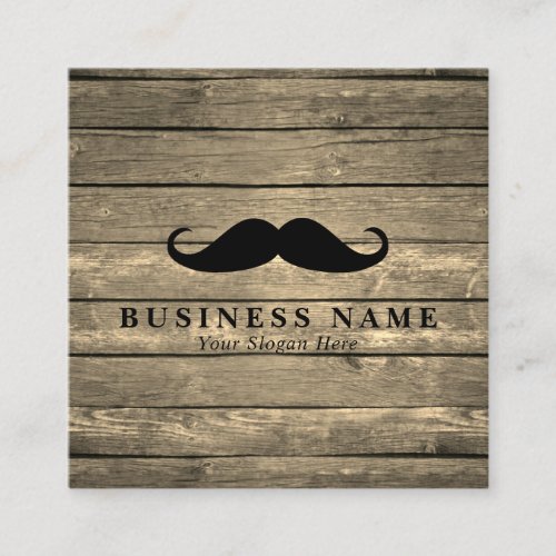 Rustic Barber Shop _ Wood Business Card
