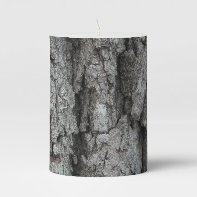 Rustic Bark Candle  3" x 4" Custom Designed (Front)