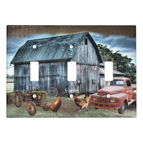 Rustic Barn Antique tractor Antique Truck Light Switch Cover