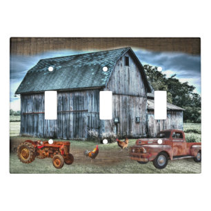 Rustic Barn Antique tractor Antique Truck Light Switch Cover