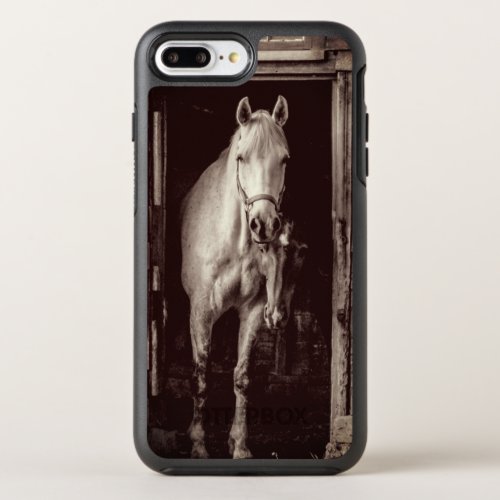 Rustic Barn  Beautiful Horses Brown  OtterBox Symmetry iPhone 8 Plus7 Plus Case