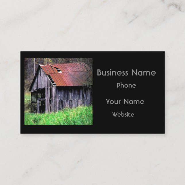 Rustic Barn Business Card (Front)