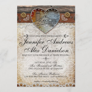 Rustic Barn Country Wedding Invitation