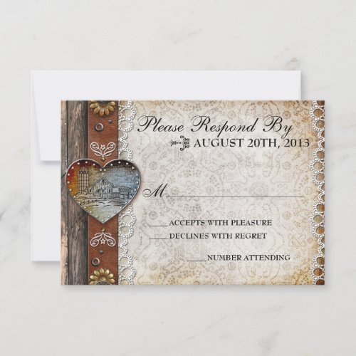 Rustic Barn Country Wedding RSVP