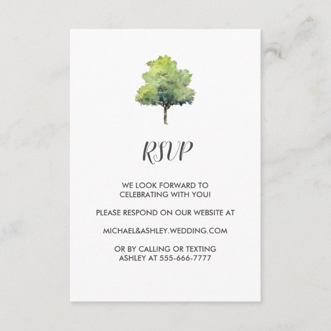 Rustic Barn Country Wedding RSVP Enclosure Card (Front)