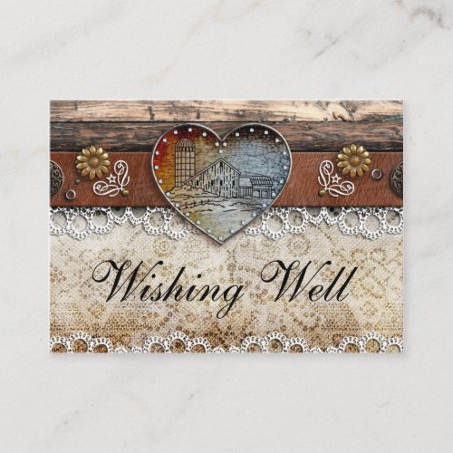 Rustic Barn Country Wedding Wishing Well Cards Business Card Templates