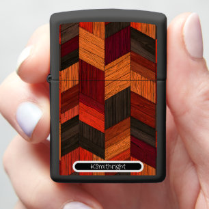 Rustic Barn Door" - Custom Matte Black Zippo Lighter