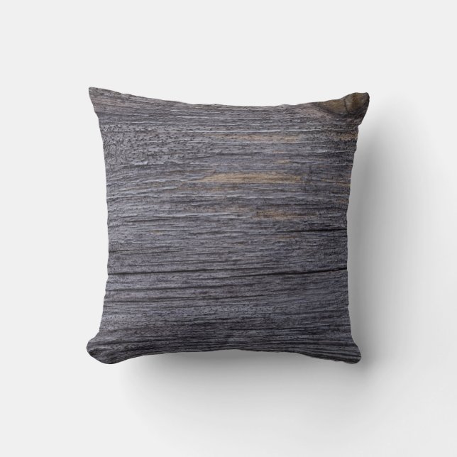 Rustic  Barn Farm House Wood Grain Throw Pillow (Front)