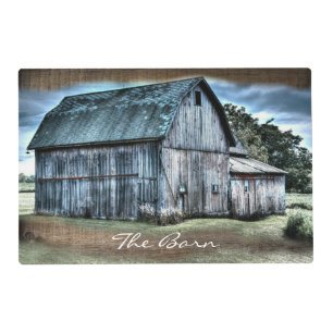 Rustic Barn Farm Truck Tractor Rooster Hen  Placemat