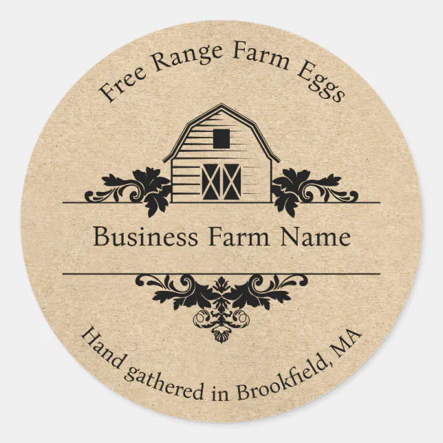 Rustic Barn Farmhouse Product Label | Zazzle