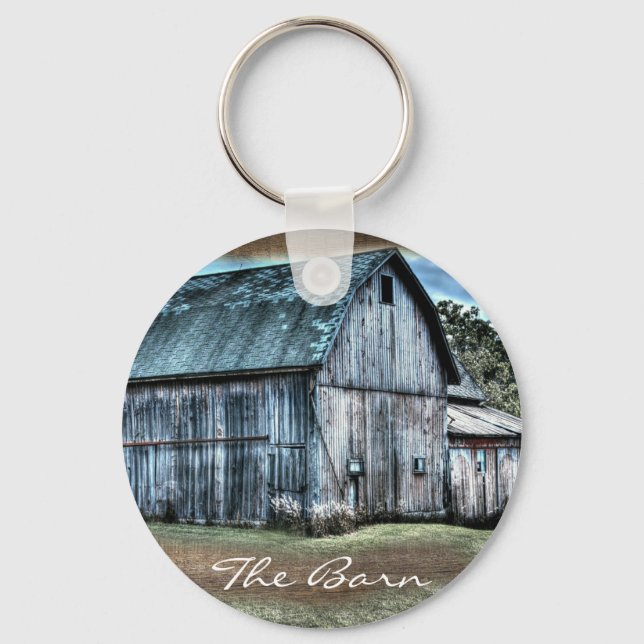 Rustic Barn Keychain (Front)