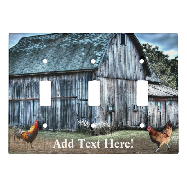 Rustic Barn Light Switch Cover (Front)