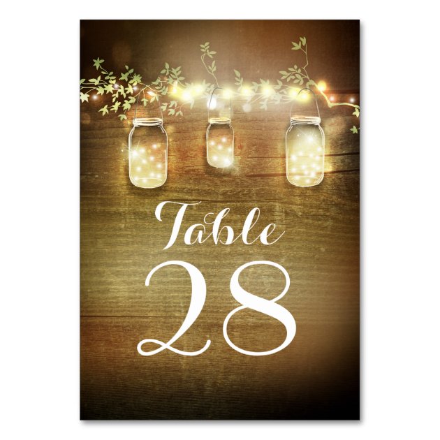 Rustic Barn Lights Mason Jars Wedding Invitation