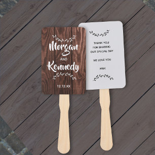 Rustic Barn Outdoor Wedding Hand Fans