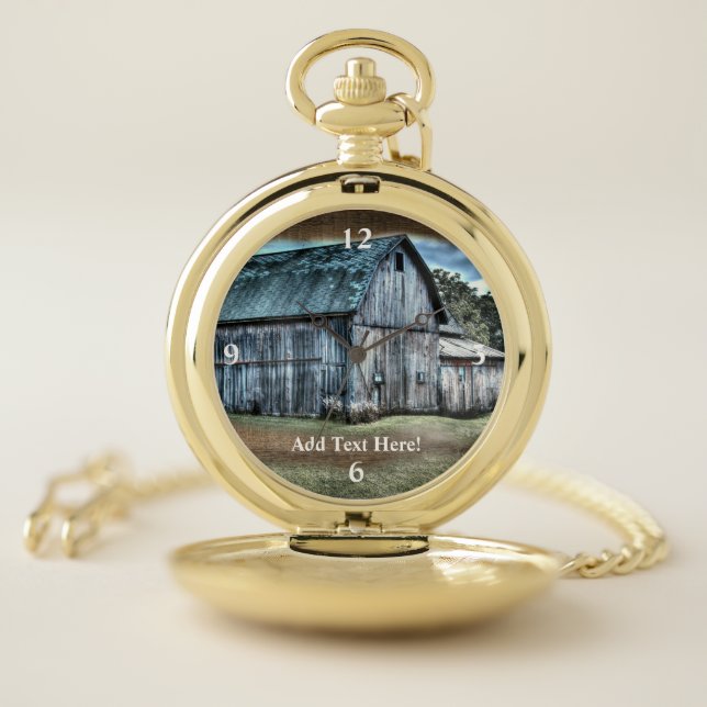 Rustic Barn Pocket Watch (Inside)