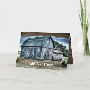 Rustic Barn Thank You Card