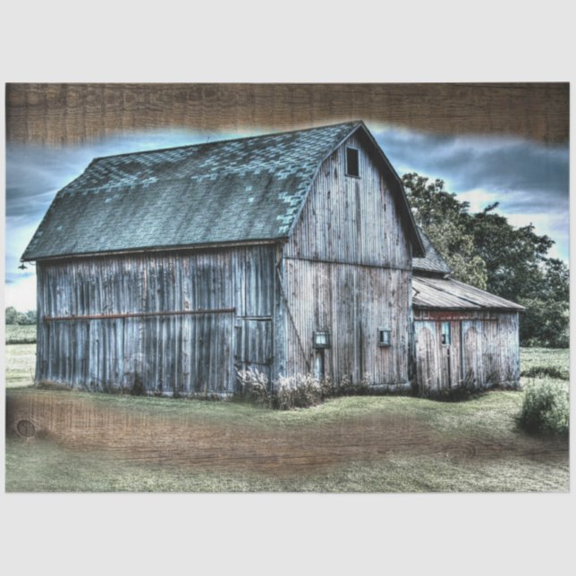 Rustic Barn Tissue Paper (Front)