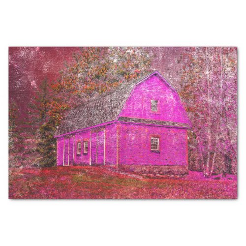 Rustic Barn Vintage Pink Red Distressed Texture Tissue Paper