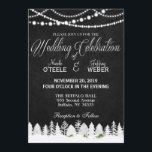 Rustic Barn Wedding Chalkboard Winter Christmas Invitation<br><div class="desc">Rustic Barn Wedding Chalkboard Winter Christmas Invitation This is a beautiful custom Rustic Barn Wedding Chalkboard Winter Christmas Invitation design that's perfect for your wedding celebration party. For further customization, please click the "Customize it" button and use our design tool to modify this template. All text style, colors, sizes can...</div>