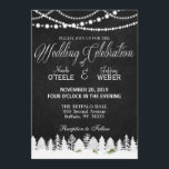 Rustic Barn Wedding Chalkboard Winter Christmas Invitation<br><div class="desc">Rustic Barn Wedding Chalkboard Winter Christmas Invitation This is a beautiful custom Rustic Barn Wedding Chalkboard Winter Christmas Invitation design that's perfect for your wedding celebration party. For further customization, please click the "Customize it" button and use our design tool to modify this template. All text style, colors, sizes can...</div>