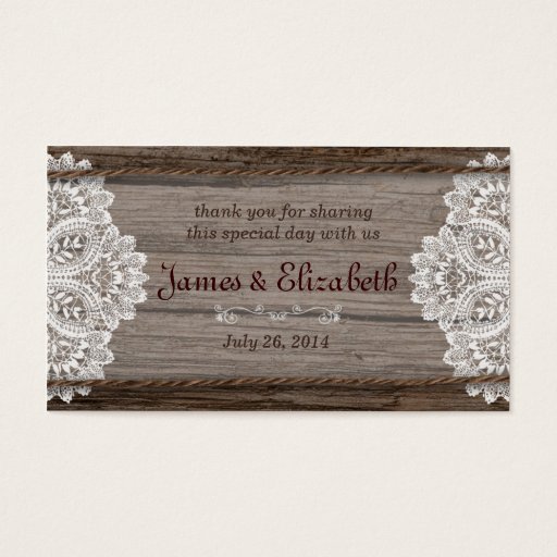 Customizable Rustic Barn Wedding Favor Tag Business Card