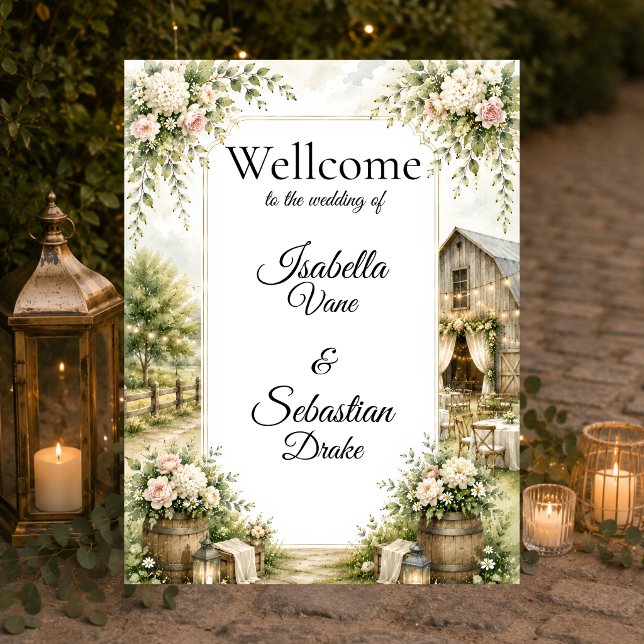 Rustic Barn Wedding Foam Board (Creator Uploaded)