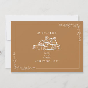 Rustic Barn Wedding Goldenrod Save The Date