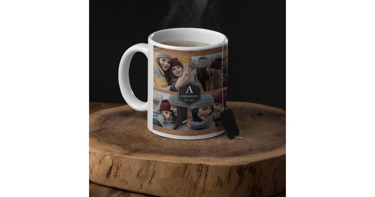 Rustic Barn Wood 10 Pictures Family Photo Collage Coffee Mug | Zazzle